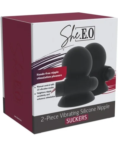 Suce Tétons vibrants Suckers 55mm sextoys et accessoires sur La Boutique du Hard