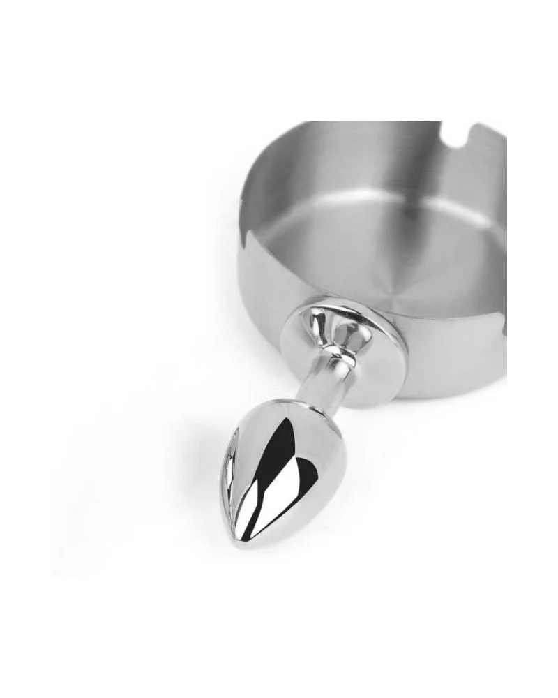 Plug métal Ashes round Argent 6 x 2.5cm sextoys et accessoires sur La Boutique du Hard