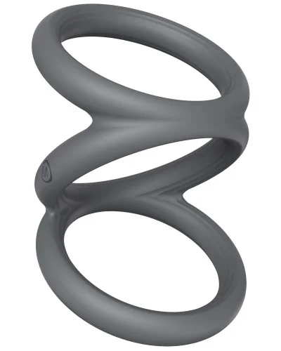 Cockring Triplicock Gris M 45mm sextoys et accessoires sur La Boutique du Hard
