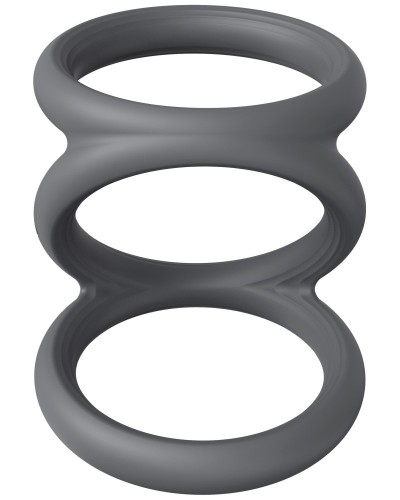 Cockring Triplicock Gris M 45mm sextoys et accessoires sur La Boutique du Hard