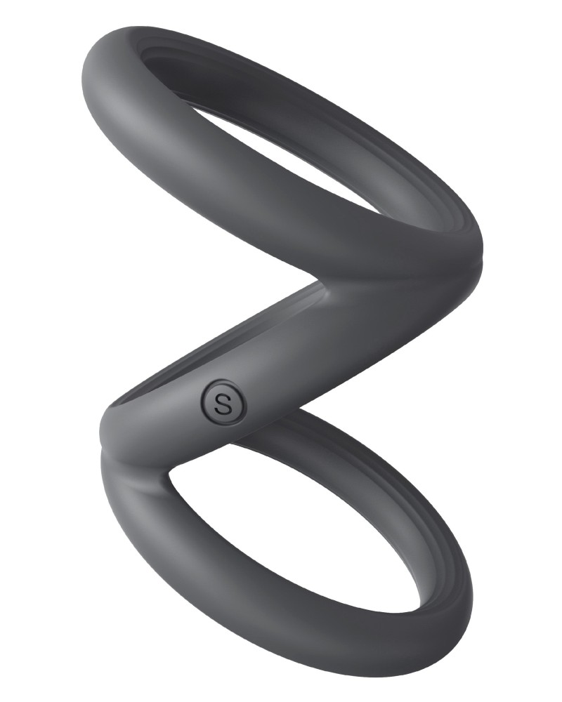 Cockring Triplicock Gris S 40mm sextoys et accessoires sur La Boutique du Hard