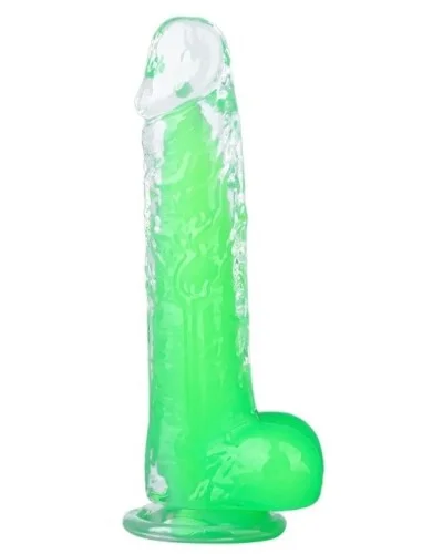 Gode transparent Jelly Mut M 16 x 4cm Vert sextoys et accessoires sur La Boutique du Hard