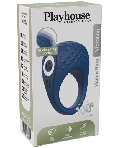 Cockring vibrant Vicious 35 mm Bleu sextoys et accessoires sur La Boutique du Hard