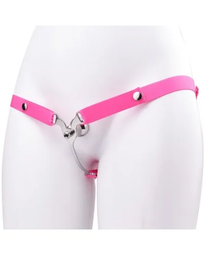 Dispositif Fem V-Free en métal Sangle rose sextoys et accessoires sur La Boutique du Hard