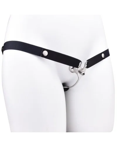 Dispositif Fem Mini V-Free en métal Sangle noire sextoys et accessoires sur La Boutique du Hard