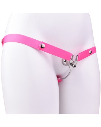Dispositif Fem Mini V-Free en métal Sangle rose sextoys et accessoires sur La Boutique du Hard