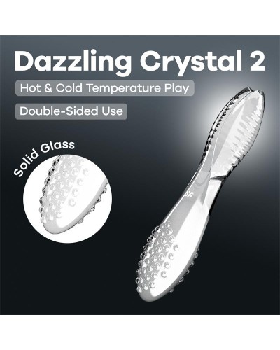 Gode en verre Dazzling crystal 2 Transparent 20 x 3.8cm sextoys et accessoires sur La Boutique du Hard