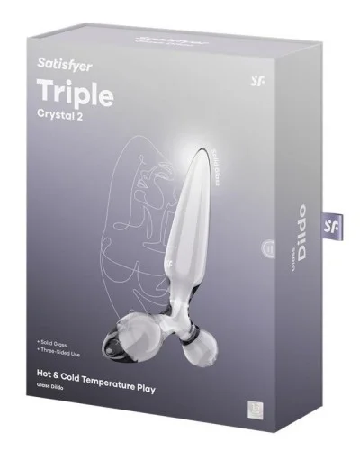 Plug en verre Triple crystal 2 Transparent 14 x 3.2cm sextoys et accessoires sur La Boutique du Hard