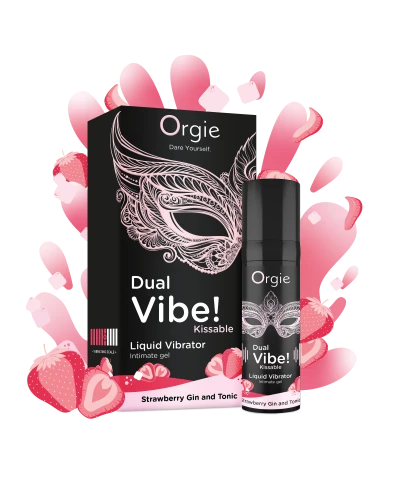 Gel Stimulant Dual vibe strawberry gin tonic 15ml sextoys et accessoires sur La Boutique du Hard