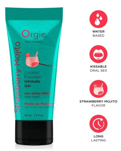 Lubrifiant Aromatisé Cocktail mojito fraise 50ml sextoys et accessoires sur La Boutique du Hard