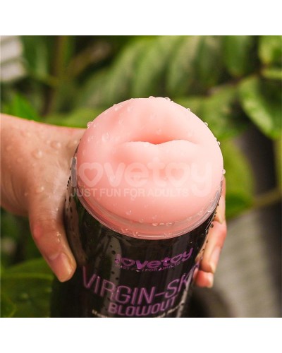 Masturbateur 2 entrées vagin-bouche Virgin-skin blowout Violet sextoys et accessoires sur La Boutique du Hard