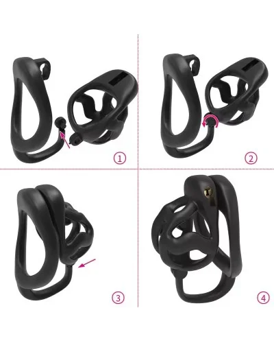 Cage SplitLock Noire M 5 x 3.5cm sextoys et accessoires sur La Boutique du Hard