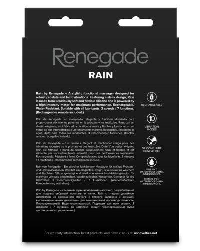 Stimulateur prostatique vibrant Rain 9 x 3.6cm sextoys et accessoires sur La Boutique du Hard