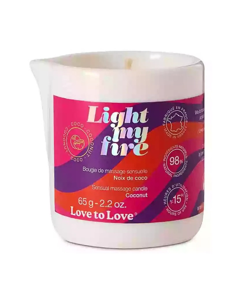 Bougie de Massage Light my fire 65g Noix de coco sextoys et accessoires sur La Boutique du Hard