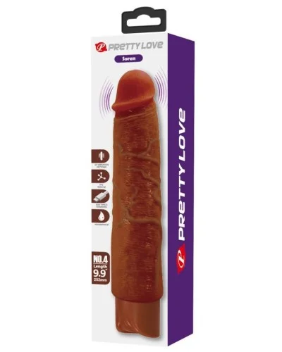 Gode vibrant Soren Marron 22 x 4.7cm sextoys et accessoires sur La Boutique du Hard