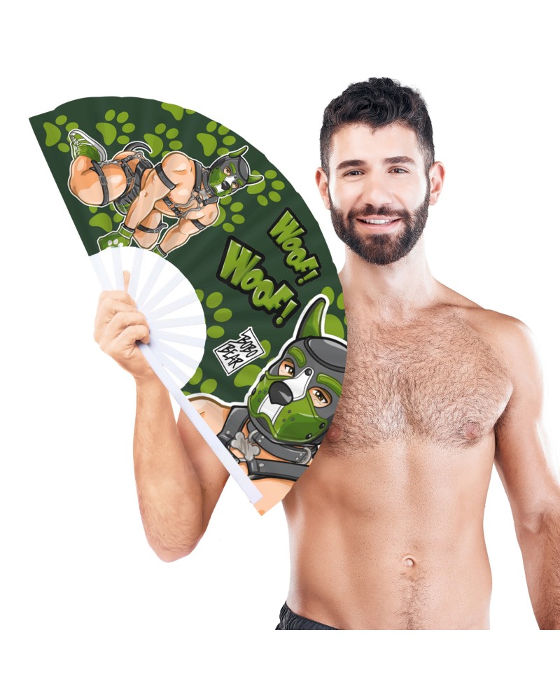 Éventail Puppy vert 64cm sextoys et accessoires sur La Boutique du Hard
