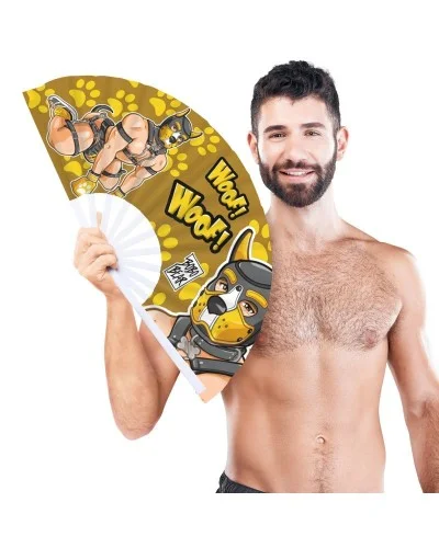 Éventail Géant Puppy Jaune 64cm sextoys et accessoires sur La Boutique du Hard