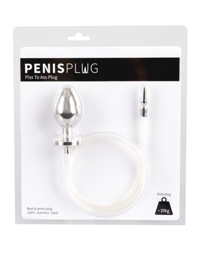 Plug Penis avec plug anal pour jeu Uro pas cher