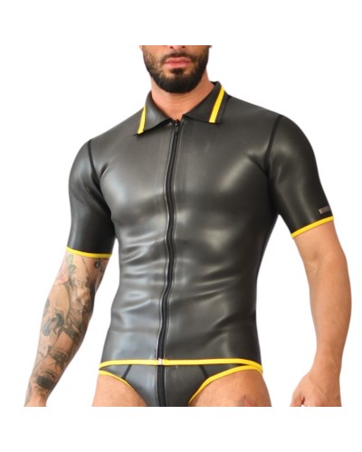 Polo en néoprène Xrub avec Zip Noir-Jaune
