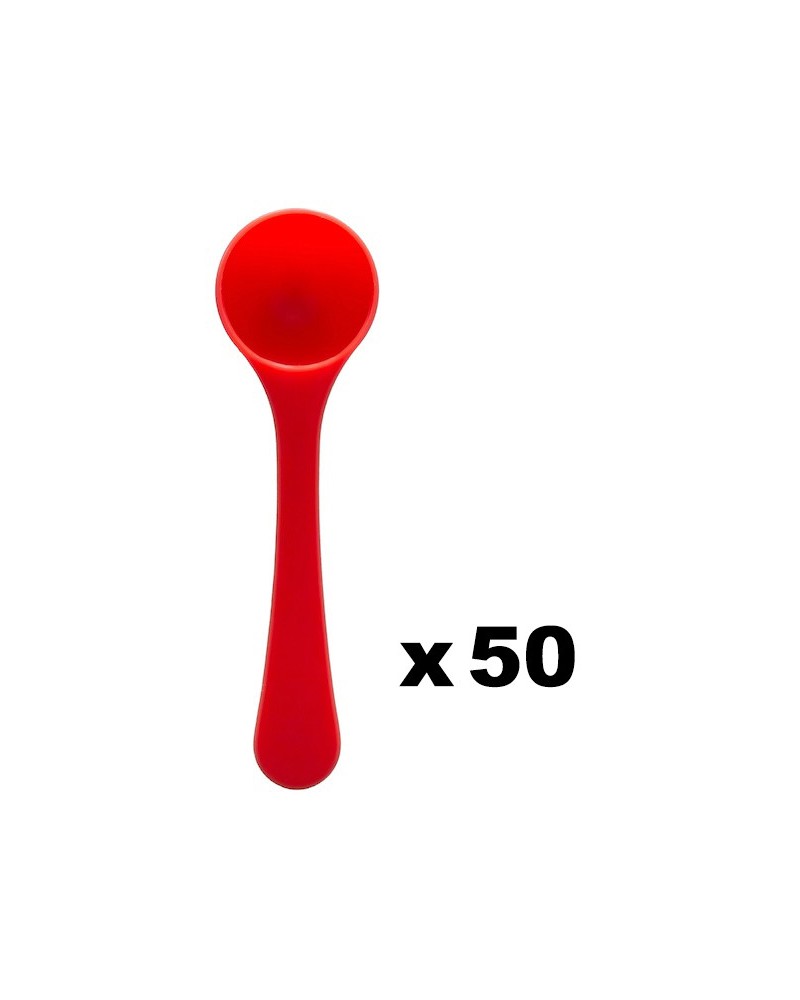 Pack de 50 cuillères rouges - Dosage 6g