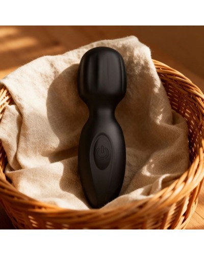 Mini Wand Lunius 11 cm Noir - 10 Vibrations