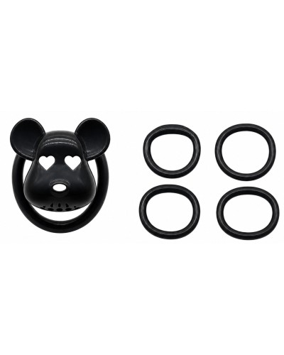 Cage de chasteté Bear Lock 5 x 3.1 cm Noire