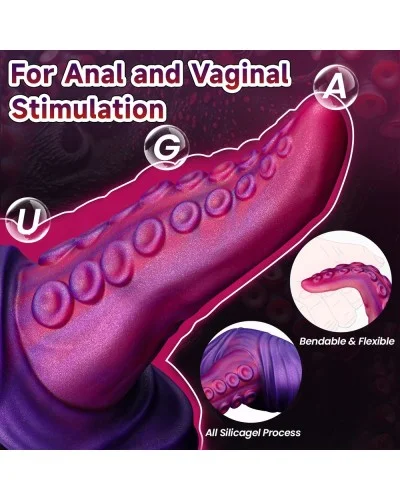 Gode tentacule vibrant Tongtak 15 x 6cm