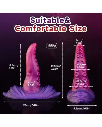 Gode tentacule vibrant Tongtak 15 x 6cm