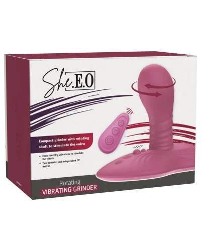 Double stimulateur vibrant rotatif Joystickball 9 x 4.5cm