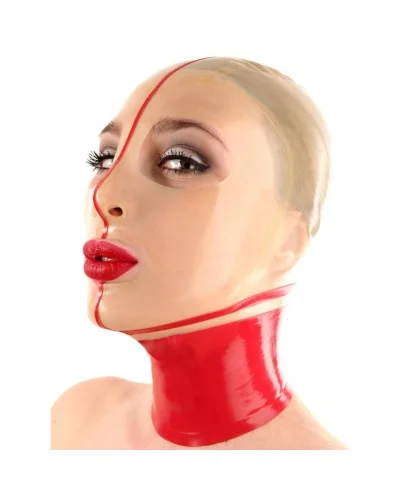 Cagoule en latex Lineclear Rouge