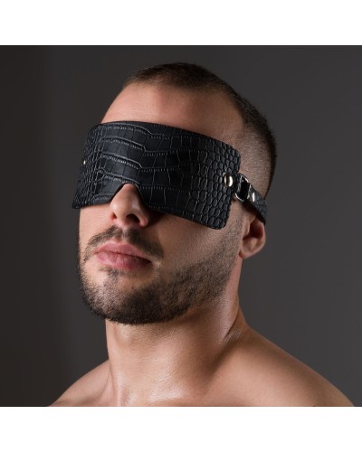Masque Sm Motif Croco Feros Noir