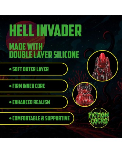 Gode Hell Invader 17 x 6 cm Rouge