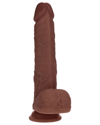 Gode vibrant va-et-vient Demetrio marron 16 x 4.3cm