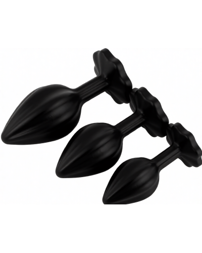 Set de 3 Plugs Pearcrossed Noir-rouge