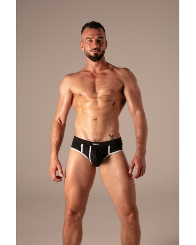 Slip Rib Open Noir
