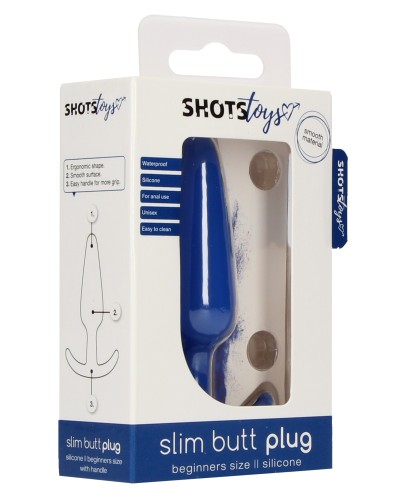 Plug Slim Butt 7.5 x 2cm Bleu pas cher