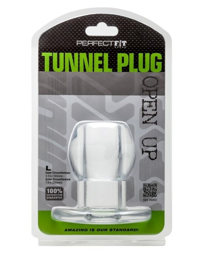 Plug Tunnel Large Transparent 7.6 x 6.2 cm pas cher