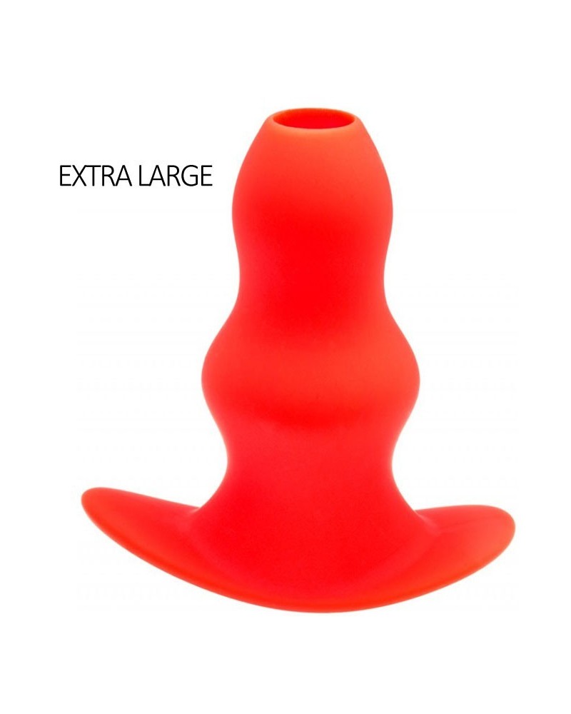 Plug Tunnel Stretch Rouge Extra large 16 x 7.5cm pas cher