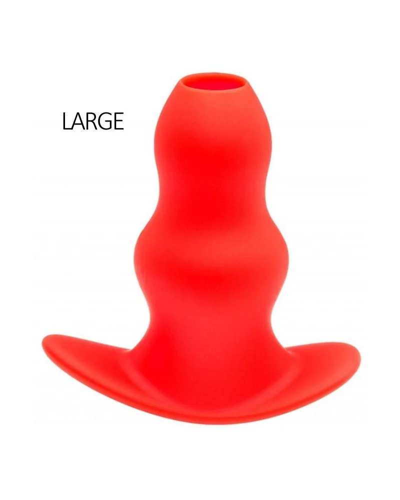 Plug Tunnel Stretch Rouge Large 15 x 7cm pas cher