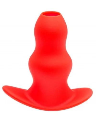 Plug Tunnel Stretch Rouge Large 15 x 7cm pas cher