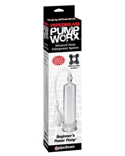 Pompe a pEnis Worx Beginners 19 x 5 cm Blanc pas cher