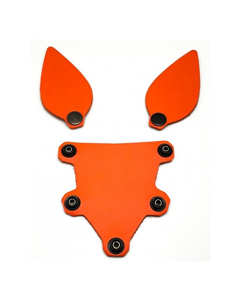 PUPPY SET OREILLES ET LANGUE EN CUIR ORANGE pas cher