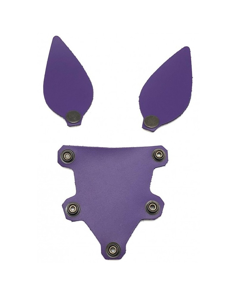 PUPPY SET OREILLES ET LANGUE EN CUIR VIOLET pas cher