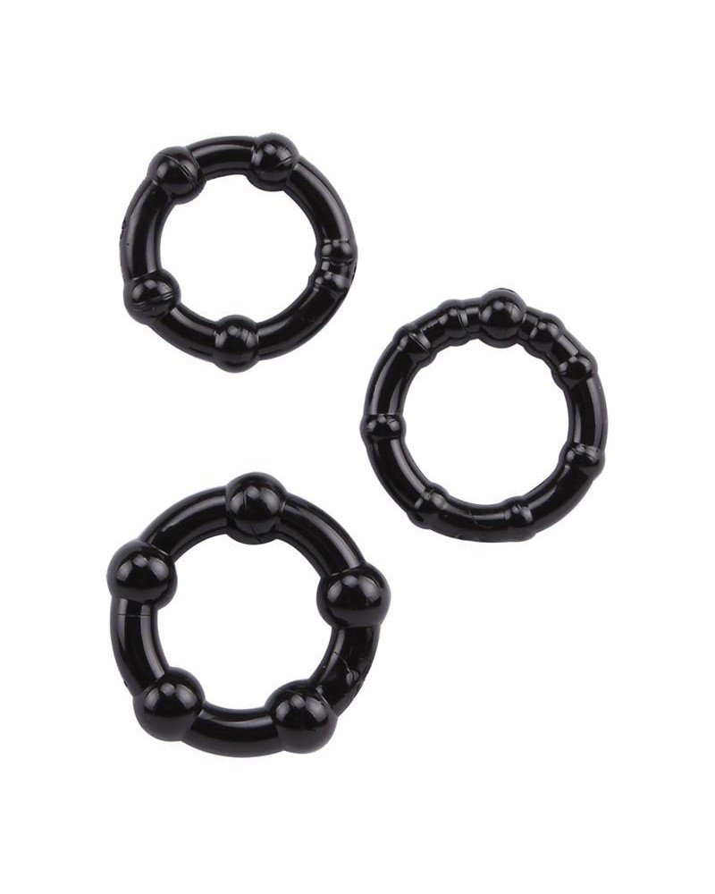 Lot de 3 cockrings Mini Noir pas cher