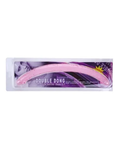 Double Gode Jelly 45 x 3.5 cm Mauve pas cher