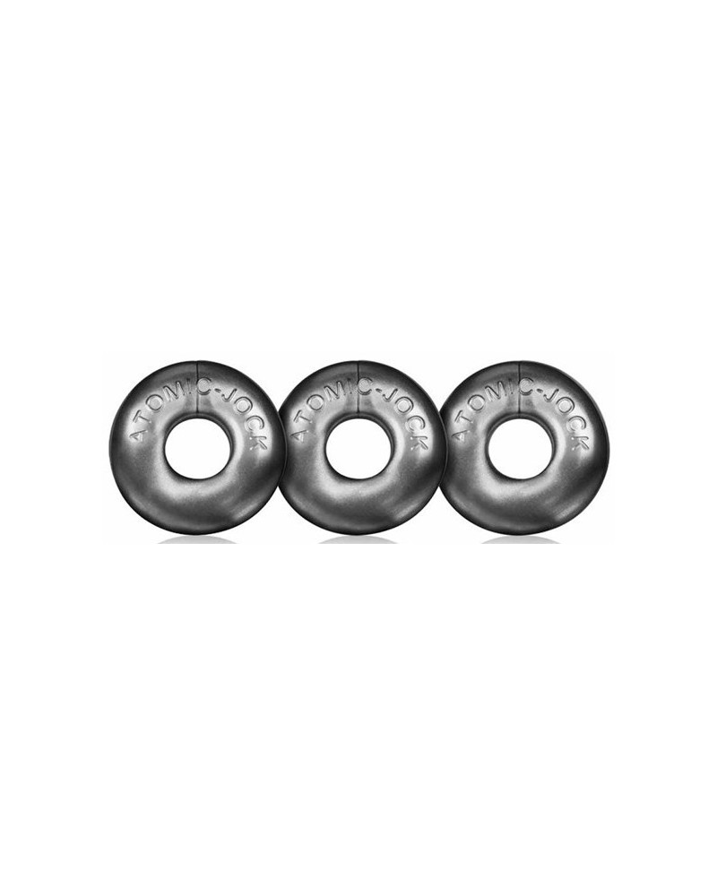 Pack de 3 mini cockrings Oxballs Gris pas cher