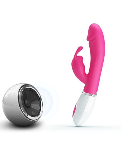 Vibro Rabbit Gene Voice Controle Rose pas cher