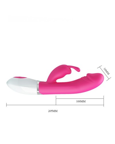 Vibro Rabbit Gene Voice Controle Rose pas cher