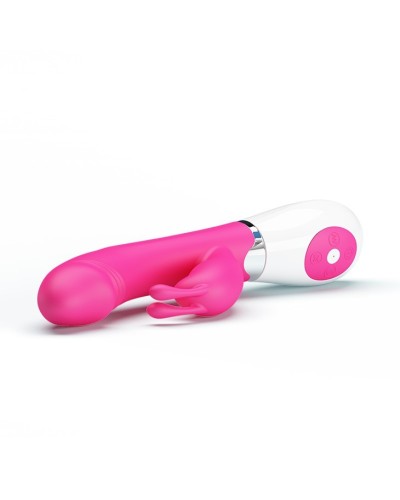 Vibro Rabbit Gene Voice Controle Rose pas cher