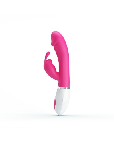 Vibro Rabbit Gene Voice Controle Rose pas cher